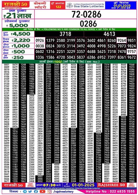 rajshree 50 budh weekly lottery|Page 1 of 3.